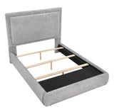 Reverie Gray Upholstered Storage Panel Queen Bed