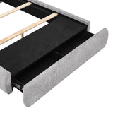 Reverie Gray Upholstered Storage Panel Queen Bed