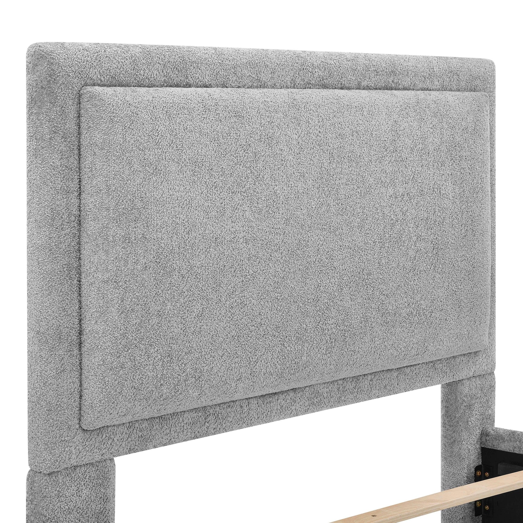 Reverie Gray Upholstered Storage Panel King Bed