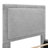 Reverie Gray Upholstered Storage Panel Queen Bed