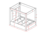 Jayla Black Queen Canopy Bed view 5