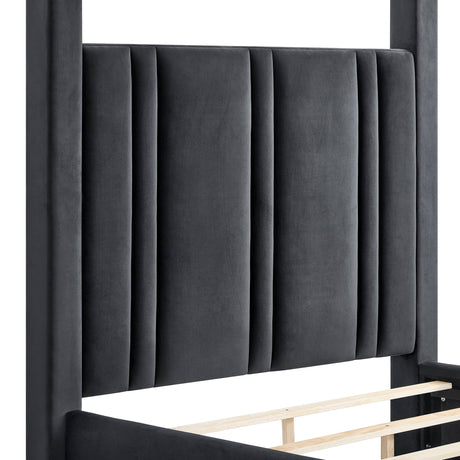 Jayla Black Queen Canopy Bed view 4
