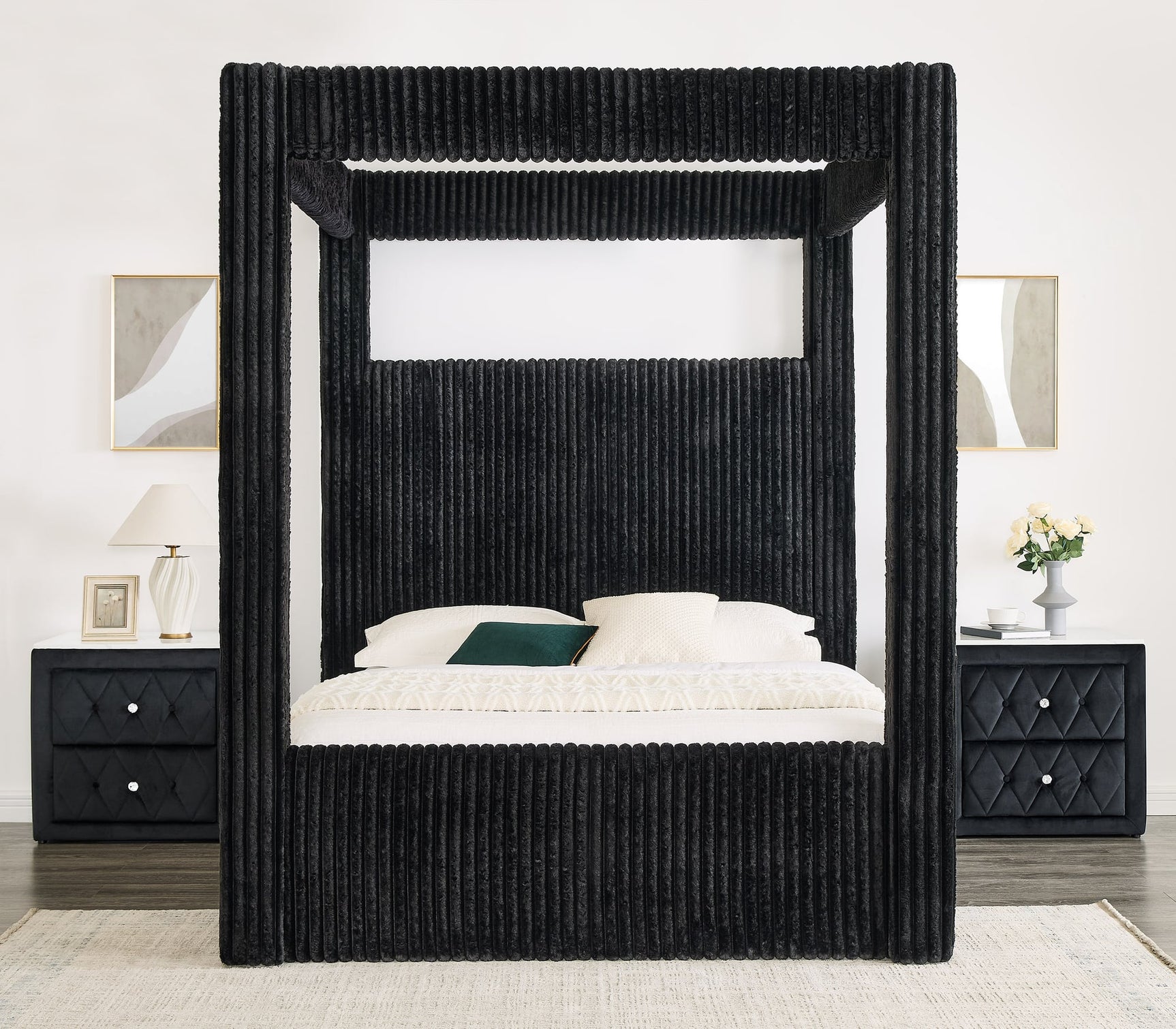 Carla Black Queen Canopy Bed view 2