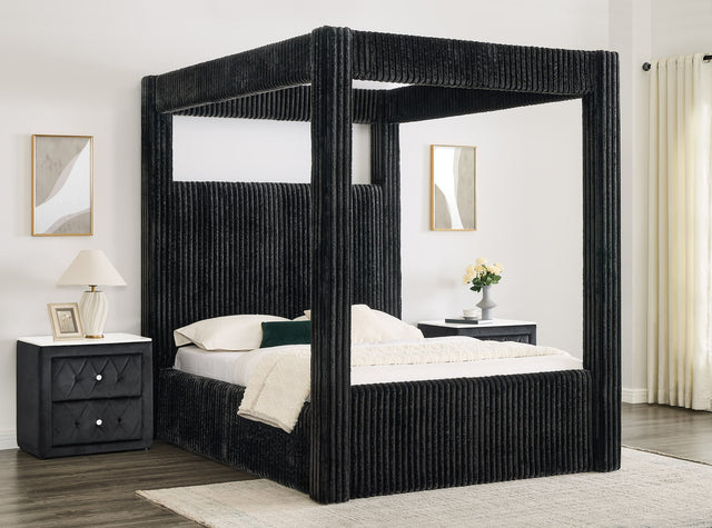 Carla Black King Canopy Bed from Ella Furniture