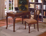 Fairfax Brown Transitional Wood Home Office Desk & Chair Set - Ella Furniture