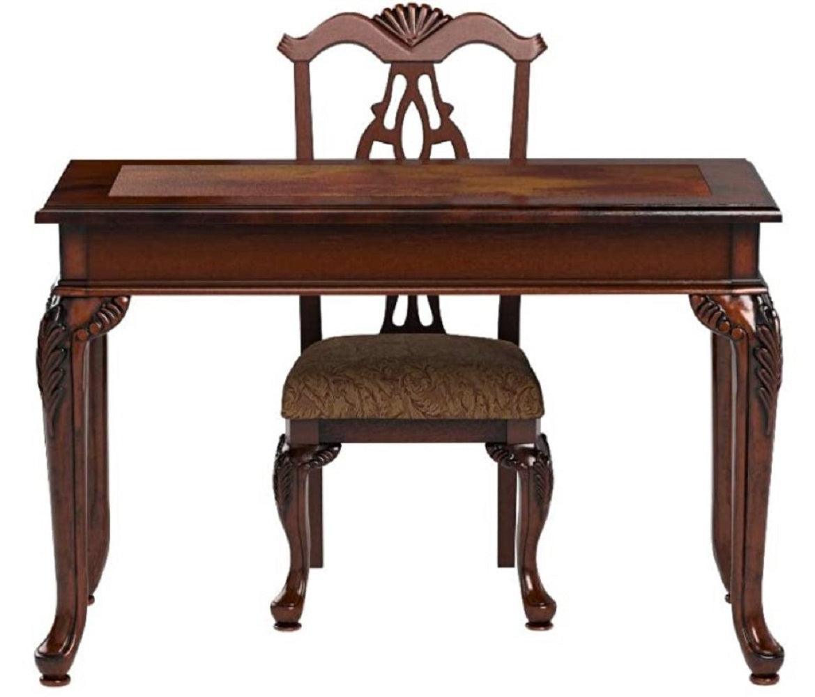 Fairfax Brown Transitional Wood Home Office Desk & Chair Set - Ella Furniture