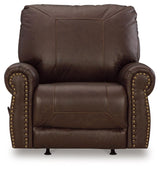Colleton Dark Brown Leather Recliner - Ella Furniture