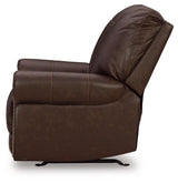 Colleton Dark Brown Leather Recliner - Ella Furniture