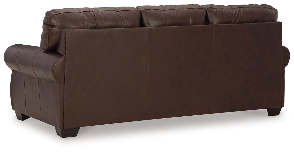 Colleton Dark Brown Leather Sofa - Ella Furniture