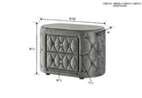 Voltare Black Upholstered Tufted Panel Queen Bed