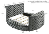 Voltare Black Upholstered Tufted Panel Queen Bed