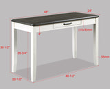 Dakota Chalk/Brown Modern Transitonal Wood Rectangular Desk & Chair - Ella Furniture
