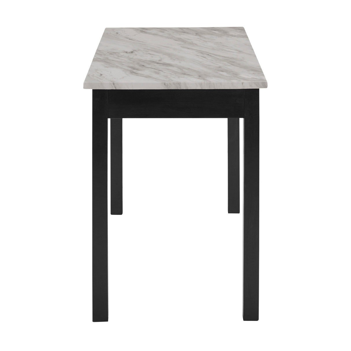 Lennon Black/White Velvet Modern Contemporary Wood And Veneers Desk & Chair Set - Ella Furniture