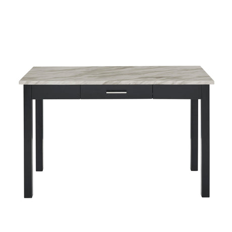 Lennon Black/White Velvet Modern Contemporary Wood And Veneers Desk & Chair Set - Ella Furniture