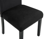 Lennon Black/White Velvet Modern Contemporary Wood And Veneers Desk & Chair Set - Ella Furniture