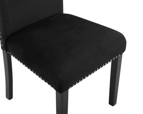 Lennon Black/White Velvet Modern Contemporary Wood And Veneers Desk & Chair Set - Ella Furniture