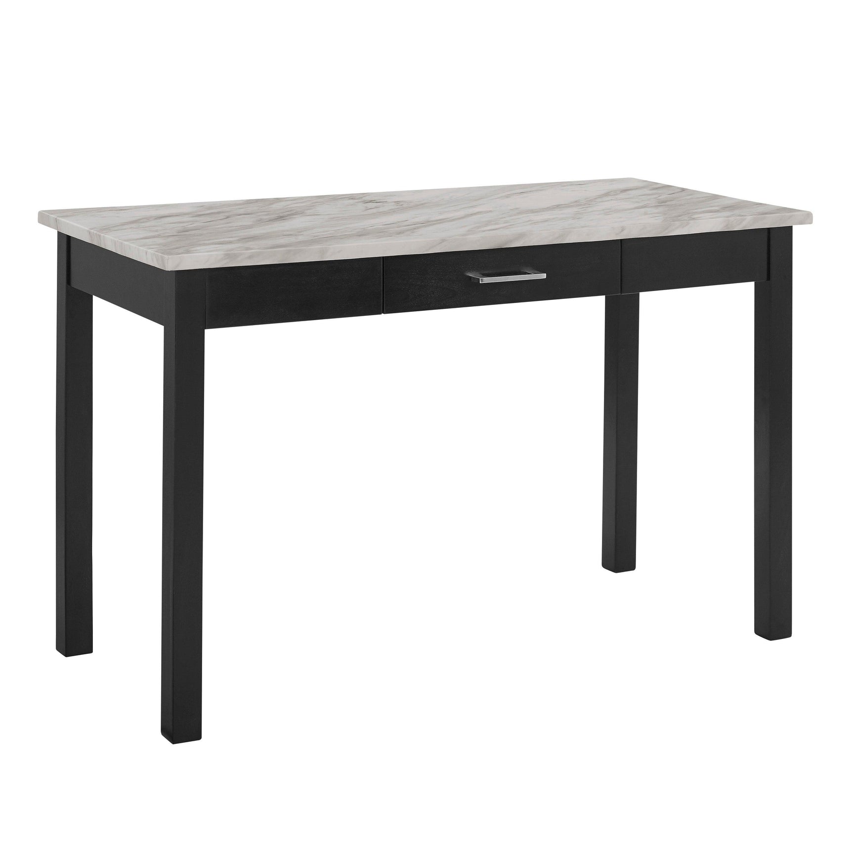 Lennon Black/White Velvet Modern Contemporary Wood And Veneers Desk & Chair Set - Ella Furniture
