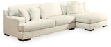 Zada Ivory 2-Piece Sectional With Chaise 52204S3 - Ella Furniture