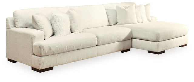 Zada Ivory 2-Piece Sectional With Chaise 52204S3 - Ella Furniture