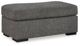 Gardiner Pewter Chenille Upholstered Ottoman