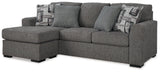 Gardiner Pewter Chenille Sofa Chaise
