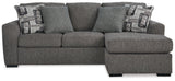 Gardiner Pewter Chenille Sofa Chaise