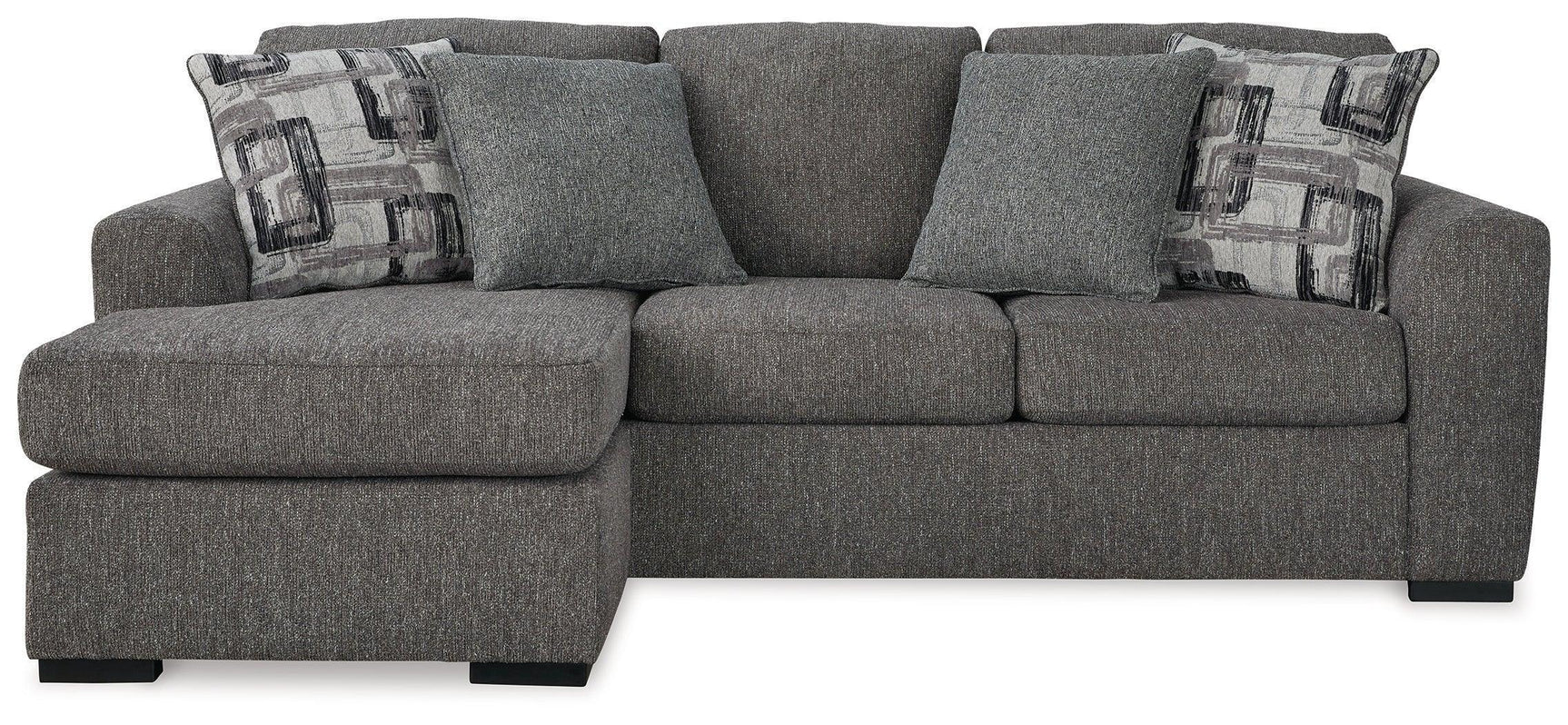 Gardiner Pewter Chenille Sofa Chaise