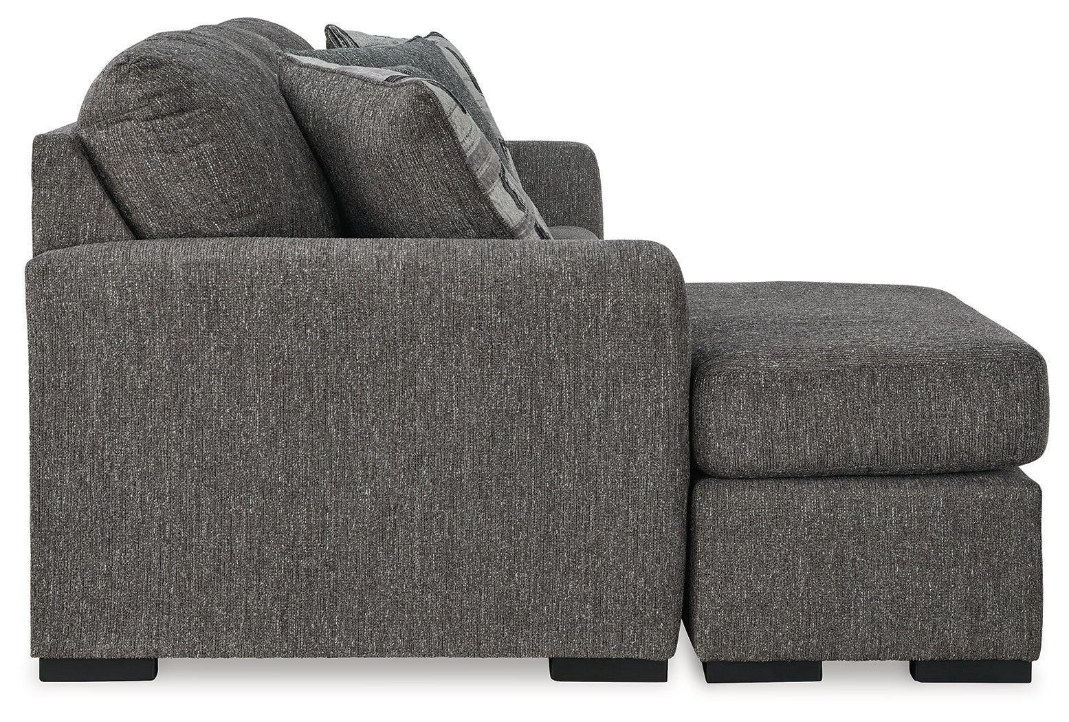 Gardiner Pewter Chenille Sofa Chaise