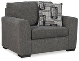 Gardiner Pewter Oversized Chenille Chair