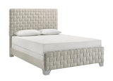Ferin Taupe Upholstered Panel Queen Bed