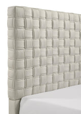 Ferin Taupe Upholstered Panel Queen Bed