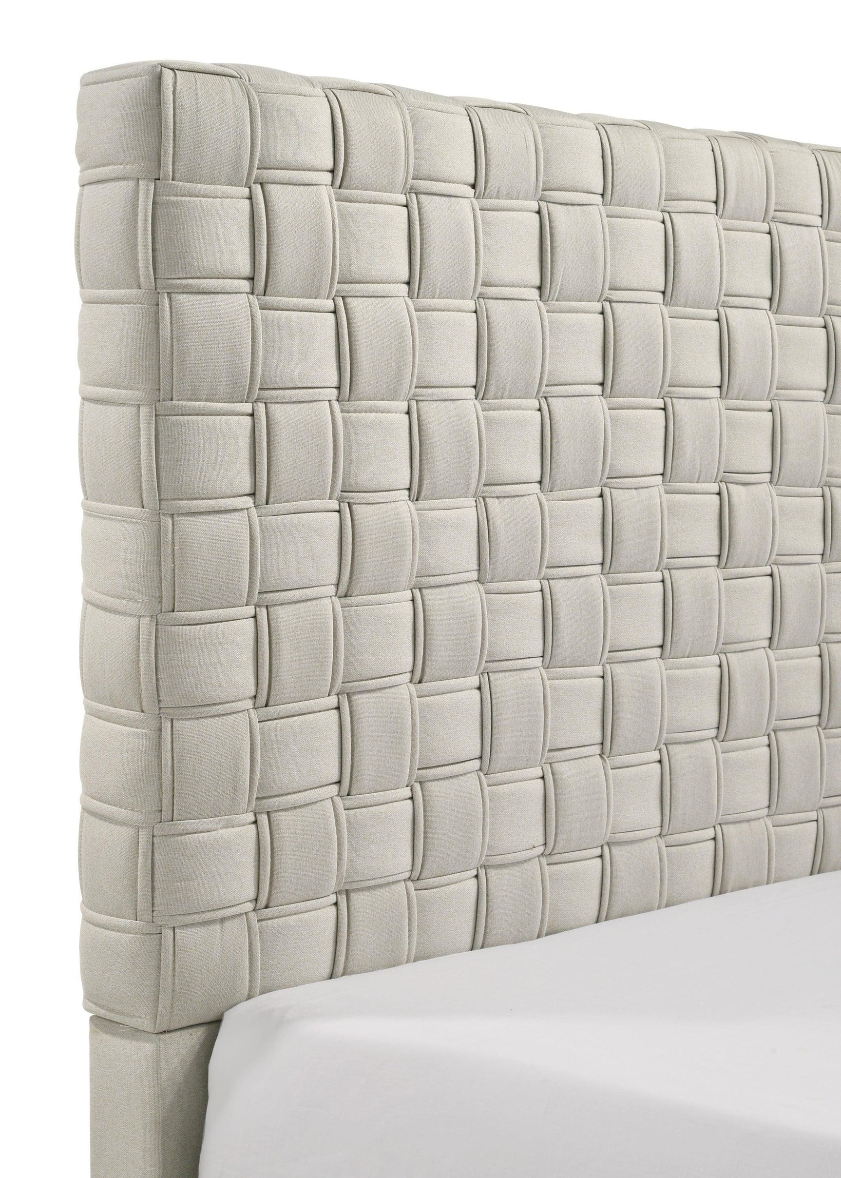 Ferin Taupe Upholstered Panel Queen Bed