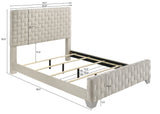 Ferin Taupe Upholstered Panel Queen Bed