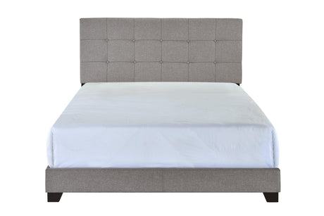 Florence Gray Fabric Wood Twin Upholstered Tufted Bed - Ella Furniture