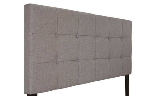 Florence Gray Fabric Wood Twin Upholstered Tufted Bed - Ella Furniture