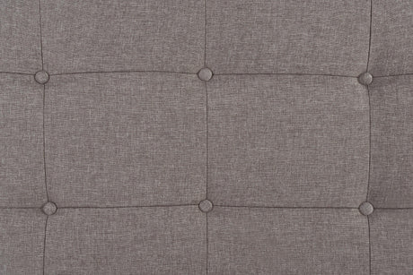 Florence Gray Fabric Wood Queen Upholstered Tufted Bed - Ella Furniture