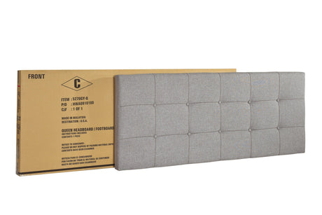 Florence Gray Fabric Wood Twin Upholstered Tufted Bed - Ella Furniture