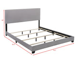 Erin Grey Modern Contemporary Plywood Fabric Upholstered Panel Complete Queen Bed - Ella Furniture