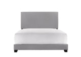 Erin Grey Modern Contemporary Plywood Fabric Upholstered Panel Complete Queen Bed - Ella Furniture