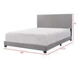 Erin Grey Modern Contemporary Plywood Fabric Upholstered Panel Complete Queen Bed - Ella Furniture