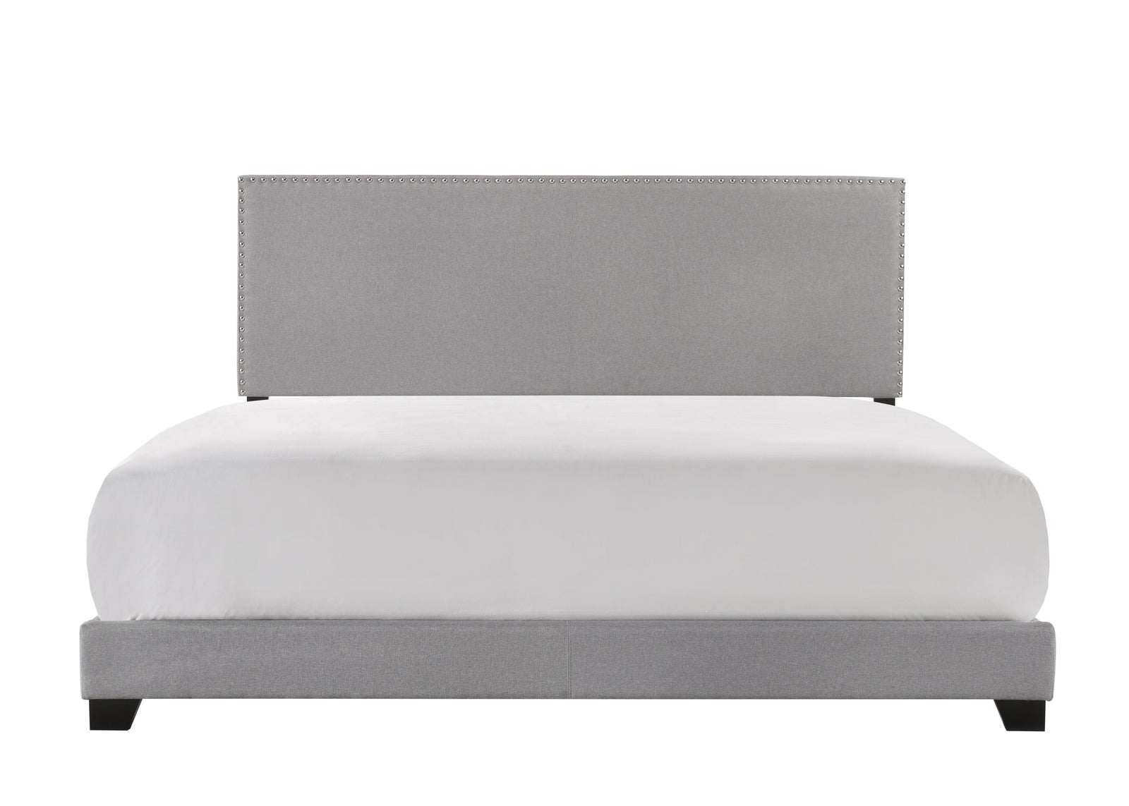 Erin Gray Fabric Wood King Upholstered Bed - Ella Furniture