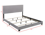 Erin Grey Modern Contemporary Plywood Fabric Upholstered Panel Complete Queen Bed - Ella Furniture