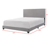 Erin Grey Modern Contemporary Plywood Fabric Upholstered Panel Complete Queen Bed - Ella Furniture