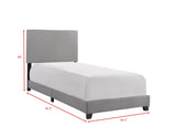 Erin Grey Modern Contemporary Plywood Fabric Upholstered Panel Complete Queen Bed - Ella Furniture