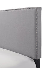 Erin Grey Modern Contemporary Plywood Fabric Upholstered Panel Complete Queen Bed - Ella Furniture