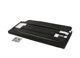 Erin Black Pu Faux Leather Wood Twin Upholstered Bed - Ella Furniture