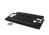 Erin Black Pu Faux Leather Wood Twin Upholstered Bed - Ella Furniture