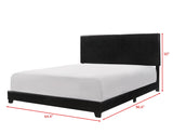 Erin Black Pu Faux Leather Wood Twin Upholstered Bed - Ella Furniture
