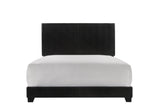 Erin Black Pu Faux Leather Wood Twin Upholstered Bed - Ella Furniture