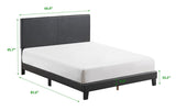 Yates Black Pu Faux Leather Modern Wood Twin Upholstered Platform Bed - Ella Furniture